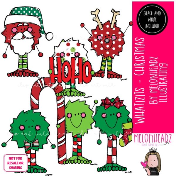 Whatizits clip art digi stamp Christmas Mini