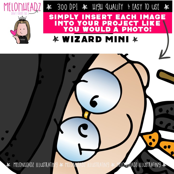 Wizard clip art 2017, witch, cauldron Mini - Image 3