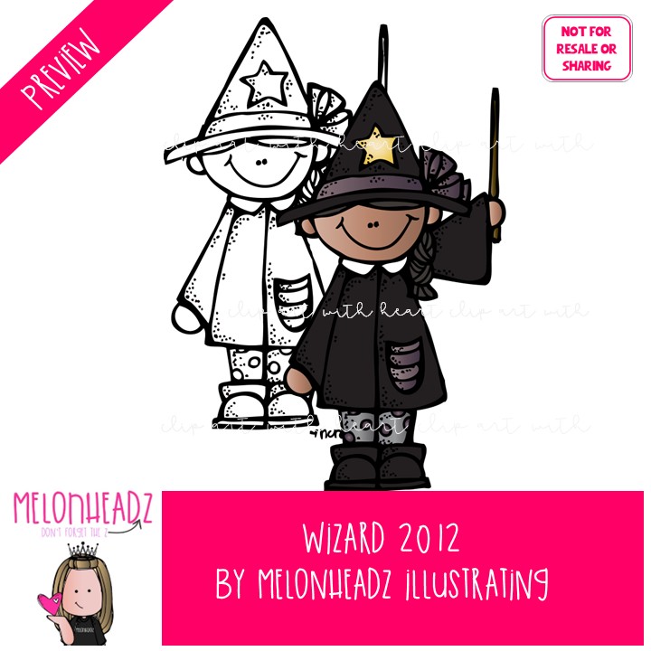 Wizard clip art 2012, witch, cauldron COMBO PACK - Image 2