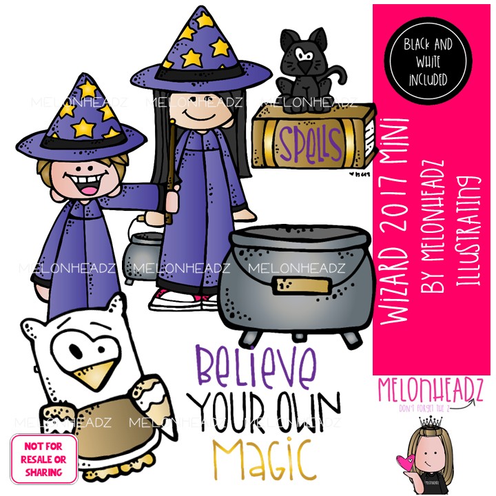 Wizard clip art 2017, witch Mini