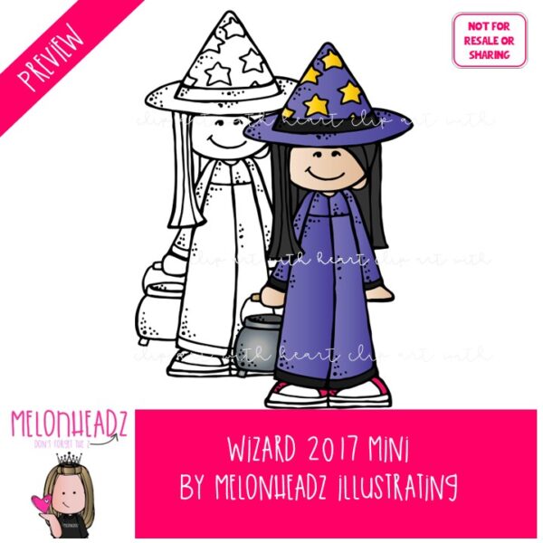 Wizard clip art 2017, witch Mini - Melonheadz