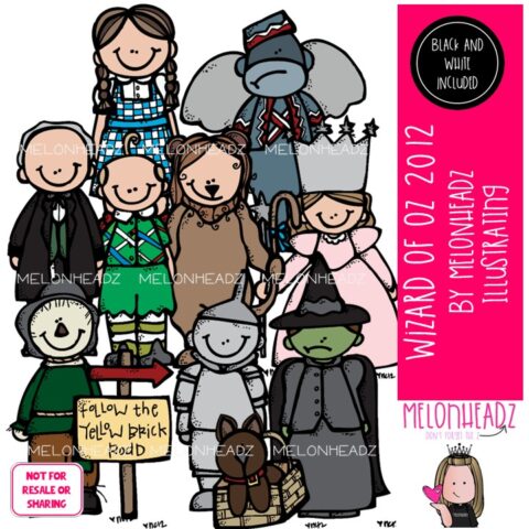 Wizard of Oz clip art 2012, literature, book companion COMBO PACK ...