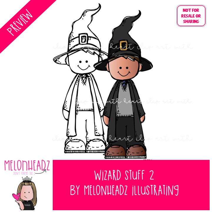 Wizard Stuff clip art 2, cauldron, witch COMBO PACK - Image 2