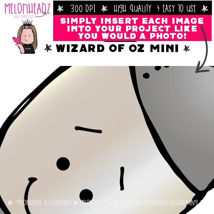 Wizard of Oz clip art Mini, literature, book companion - Image 3