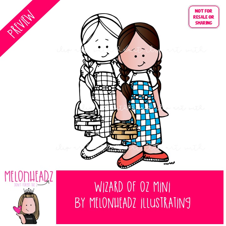 Wizard of Oz clip art Mini, literature, book companion - Image 2