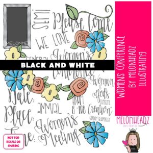 Women's Conference clip art, LDS BLACK AND WHITE