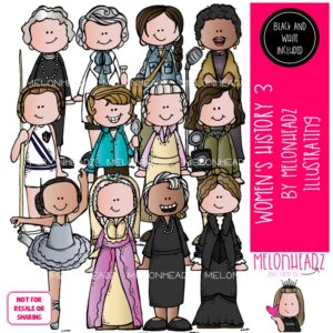 Women's History clip art 3, historical figure COMBO PACK