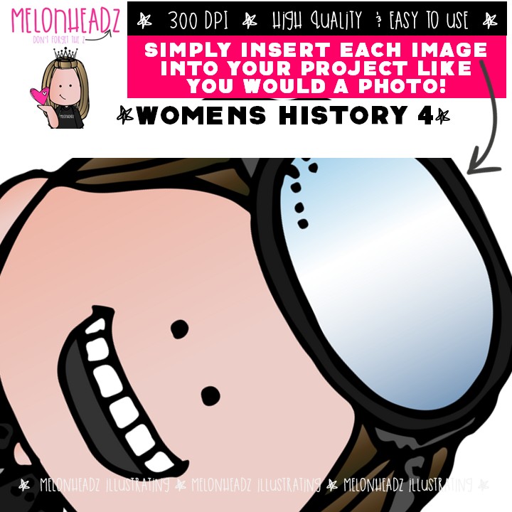 Women's History clip art Set 4, Historical Figures COMBO PACK - Image 3