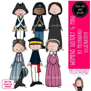 Women's History 5 clip art, historical figure Mini