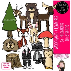 Woodland Creatures clip art 2020, forest animals COMBO PACK