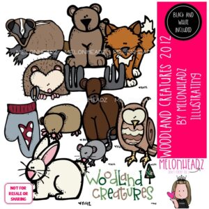 Woodland creatures clip art 2012, forest animals COMBO PACK