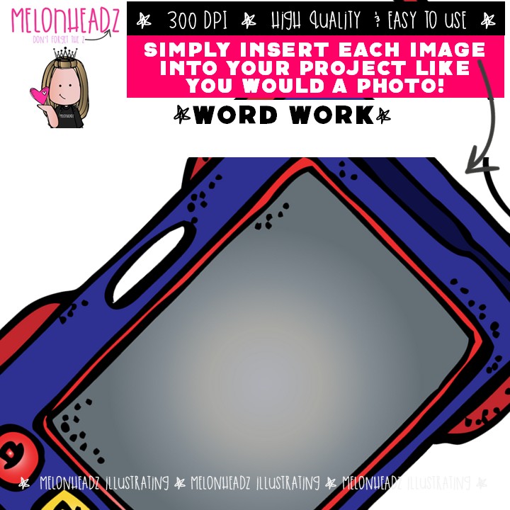 Word work clip art, classroom, education COLORED Version - Image 3