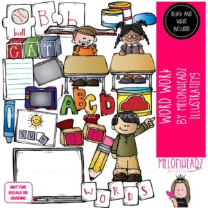 Word work clip art, classroom, education COMBO PACK