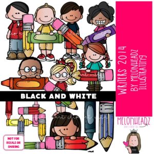 Writers clip art, Writing clip art, Pencil clip art, Crayon clip art BLACK AND WHITE