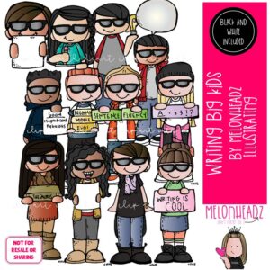 Writing Big Kids clip art, Teenagers clip art COMBO PACK