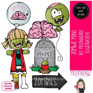 Zombie clip art, Halloween clip art Mini