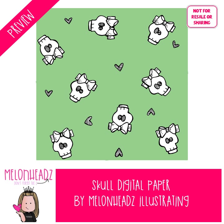 Digital Paper - Skulls - Image 2