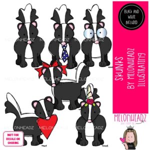 Skunk clip art, polecat Mini