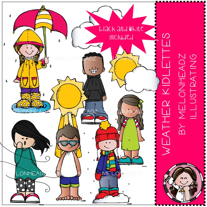 Weather Kidlettes cliip art – Mini - Melonheadz Illustrating