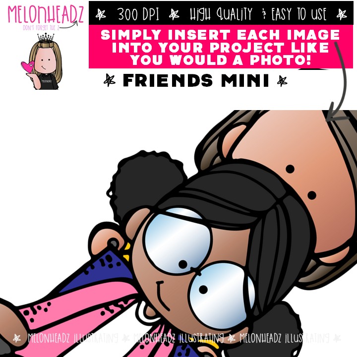 Friends clip art, Pairs, Companion Mini - Image 3