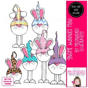 Gnome Bunnies clip art, Easter Mini