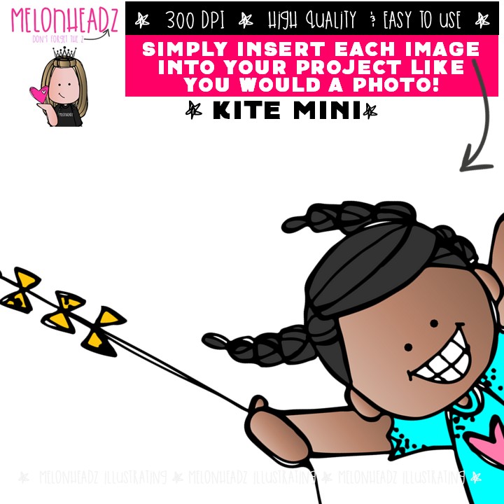 Kite clip art, play Mini - Image 3