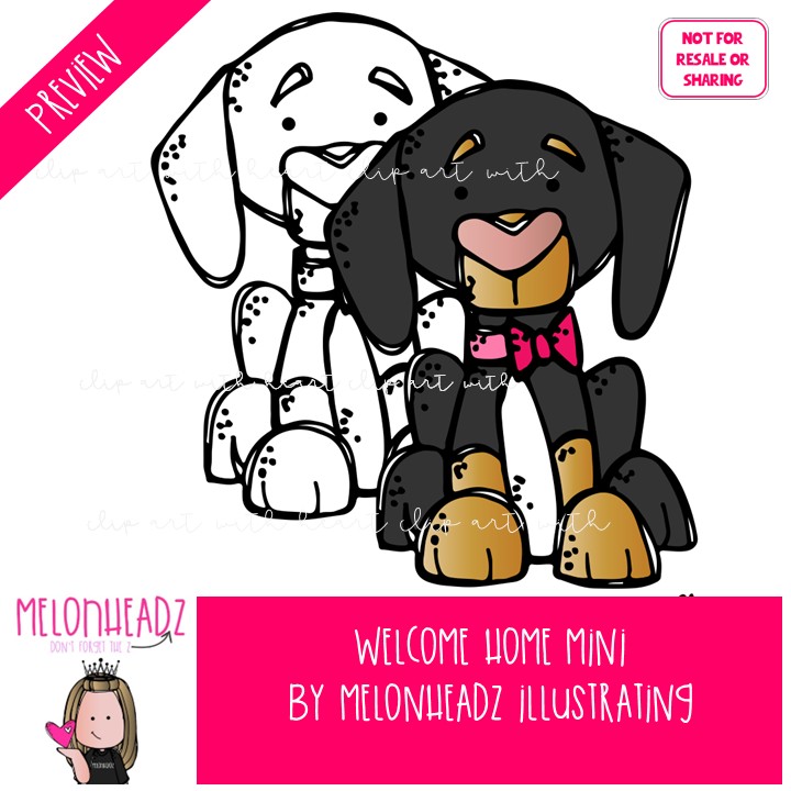 Welcome Home clip art, puppy, pet Mini - Image 2