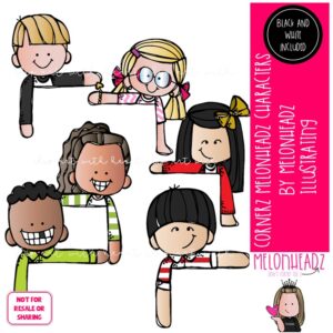 Cornerz clip art, Melonheadz Characters, topper Mini