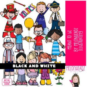Meant to Be clip art, literature, book companion BLACK AND WHITE