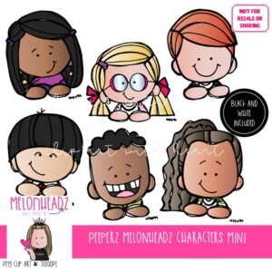 Peeperz clip art, Melonheadz Characters, topper Mini