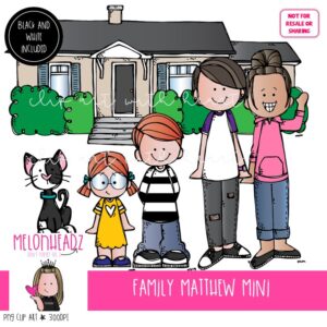 Family clip art, Matthew, Melonheadz Character Mini