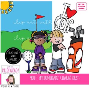 Golf clip art, Melonheadz Characters Mini