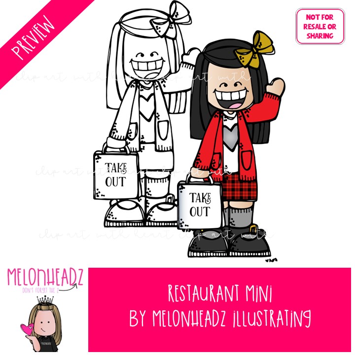 Restaurant clip art, Melonheadz Characters Mini - Image 2
