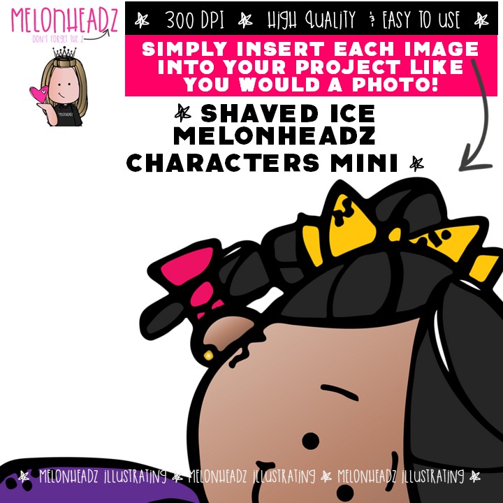 Shaved Ice clip art, Melonheadz Characters Mini - Image 3