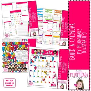 Planner / Calendar Digital Stickers or Printables – School Days
