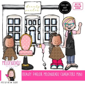 Beauty Parlor clip art, Rosa, Melonheadz Character Mini
