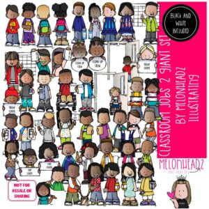 Classroom Jobs 2 clip art school, kidlettes GIANT