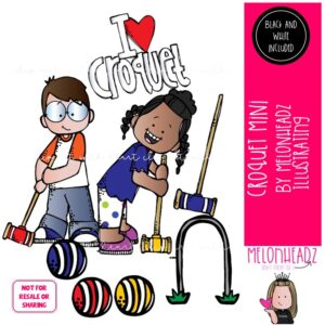 Croquet clip art, game, play Mini
