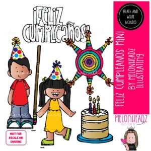 Feliz Cumpleanos clip art, birthday, pinata Mini