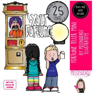 Fortune Teller clip art, crystal ball, fair Mini