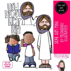 Hear Him clip art, Jesus, LDS Mini