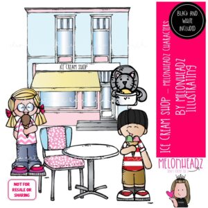 Ice Cream Shop clip art, Melonheadz Characters Mini