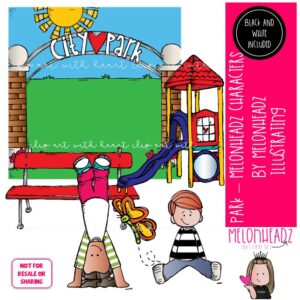Park clip art, Melonheadz Characters, play Mini