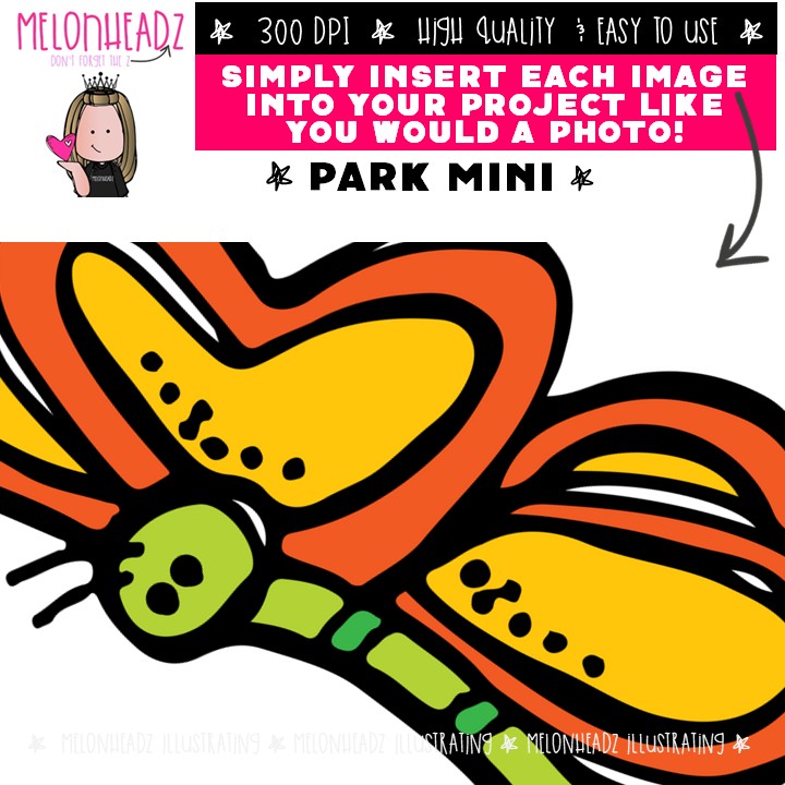Park clip art, Melonheadz Characters, play Mini - Image 3