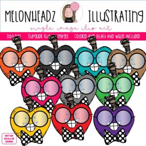 Apple with Bow Tie clip art, Single Image clip art