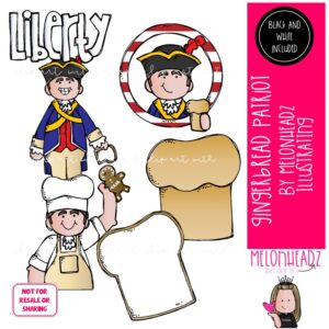 Gingerbread Patriot clip art, Book Companion clip art, Literature clip art Mini