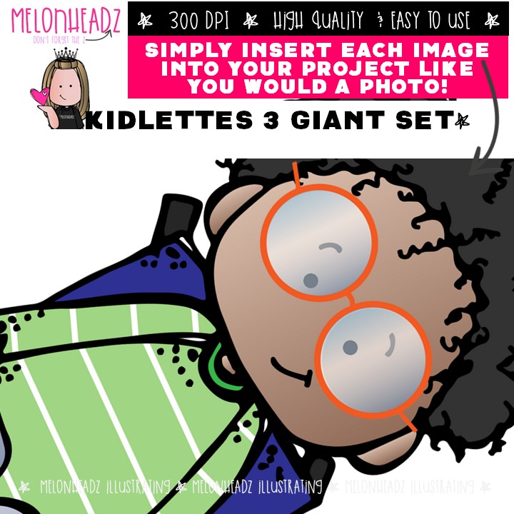 Kidlettes 3 clip art, kids GIANT set - Image 3
