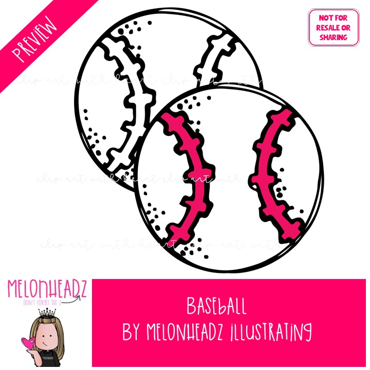 Baseball clip art, Single Image - Image 2