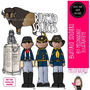 Buffalo Soldiers clip art, historical figures Mini