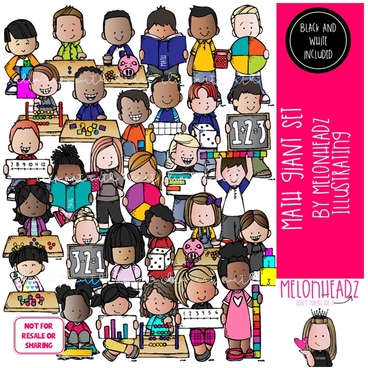 Math clip art, manipulatives, kidlettes GIANT set